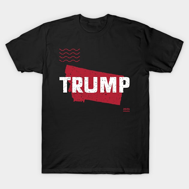 Trump Montana 2020  - Red Wave, Red State T-Shirt by Family Heritage Gifts